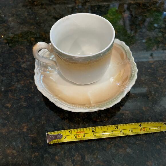 Vintage Leuchtenburg Germany Demitasse Tea Cup & Saucer Antique Porcelain China - Picture 1 of 13